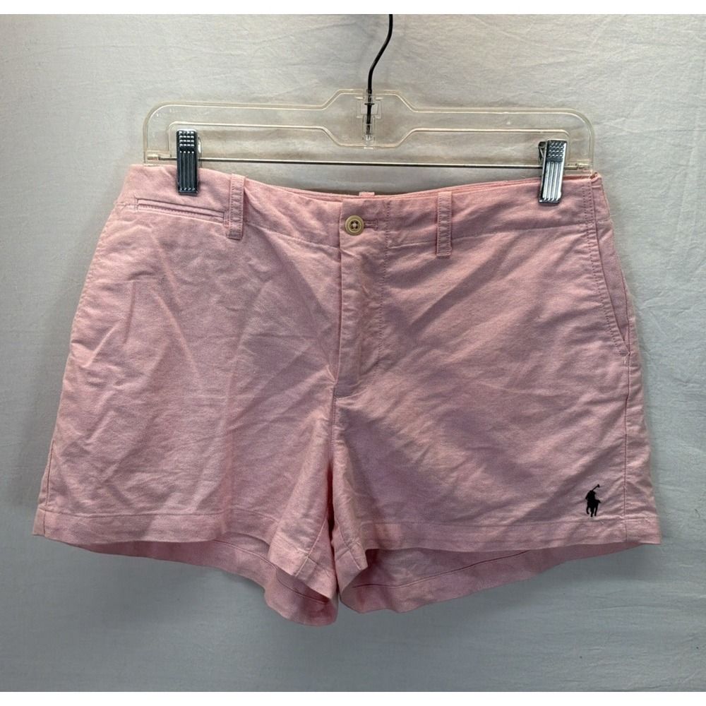 Polo Ralph Lauren Chino Shorts Girls 10 Pink Flat Front Preppy 3" Classic